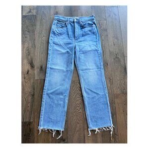 Frank & Eileen Monaghan Button Fly Crop Jeans High Rise Size 27 Designer Denim